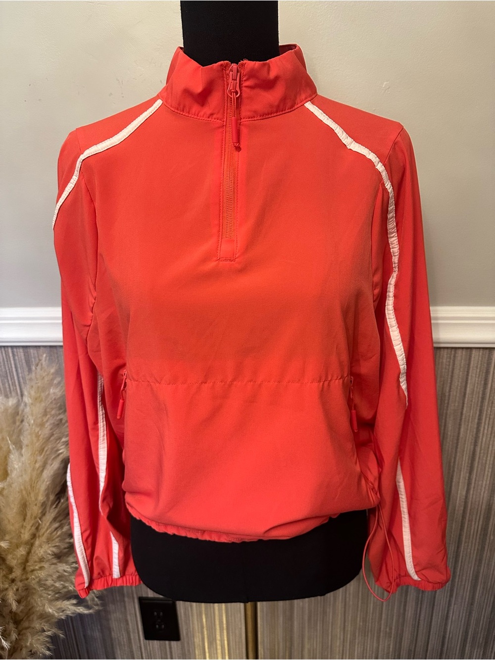 LABJOY Coral Half Zip Pullover Windbreaker Athletic Jacket Large